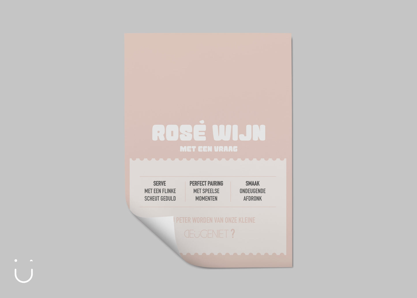 Rosé wijn - "Wil jij peter worden?" - Deugeniet - Meter/peter cadeaus