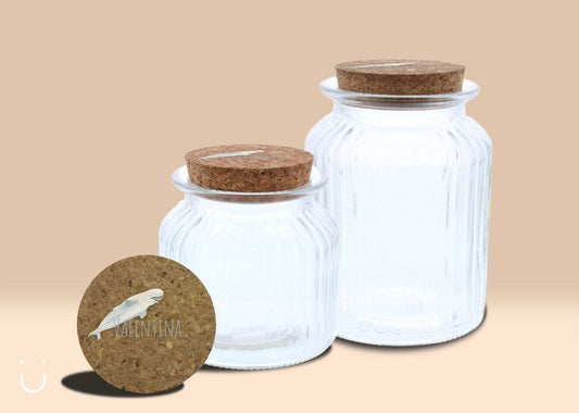 Uitdeelpot geribbeld "Beloega" - Deugeniet - Uitdeelpot doopsuiker