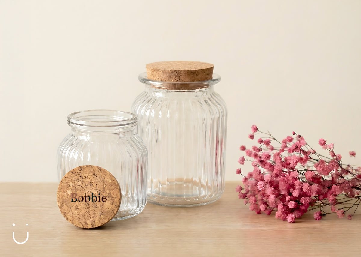 Uitdeelpot geribbeld "Bobbie"