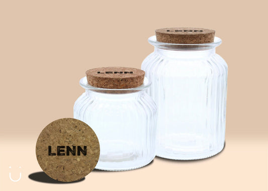 Uitdeelpot geribbeld "BOLD" - Deugeniet - Uitdeelpot doopsuiker