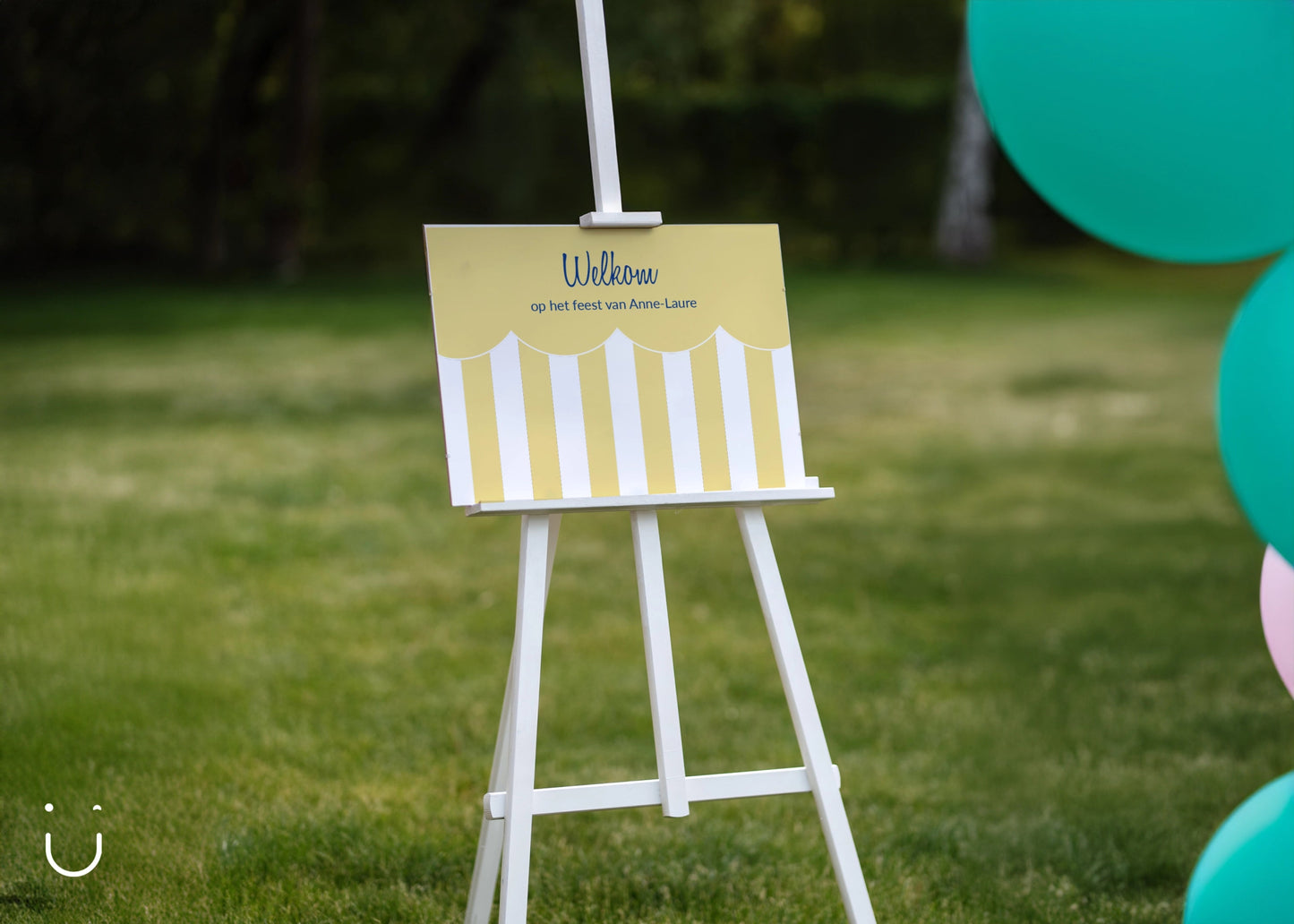 Welkomstbord "Beach party" - Deugeniet - Welkomstbord communie