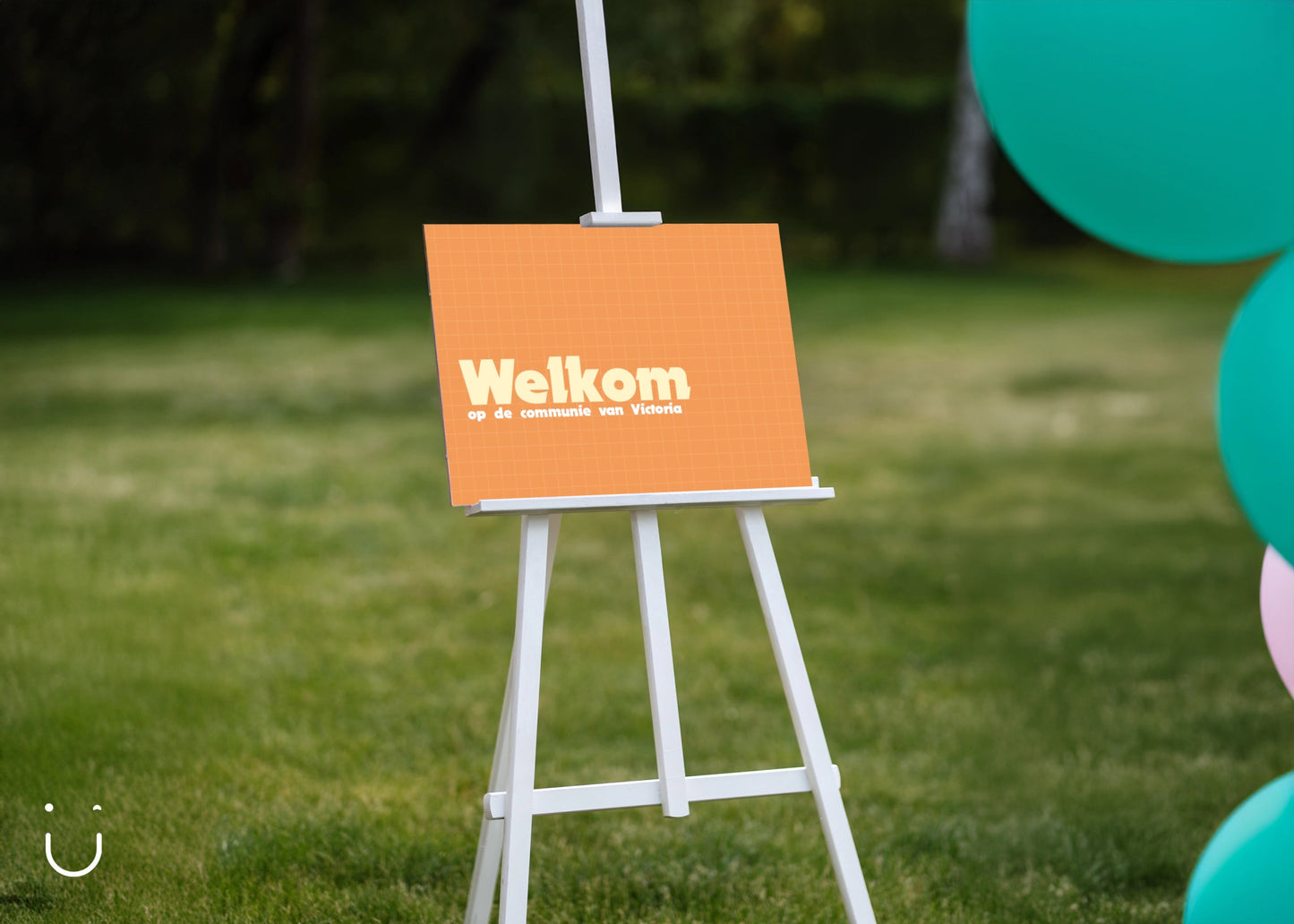 Welkomstbord "Yellow grid" - Deugeniet - Welkomstbord communie