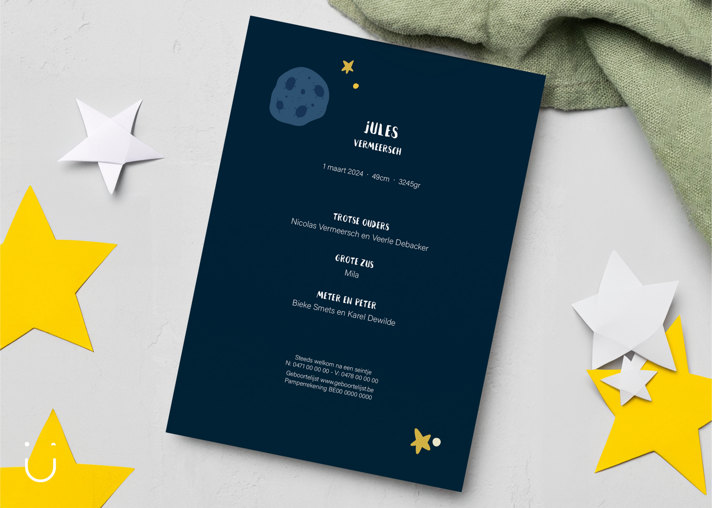 Twinkle twinkle little star - Deugeniet - Geboortekaartjes