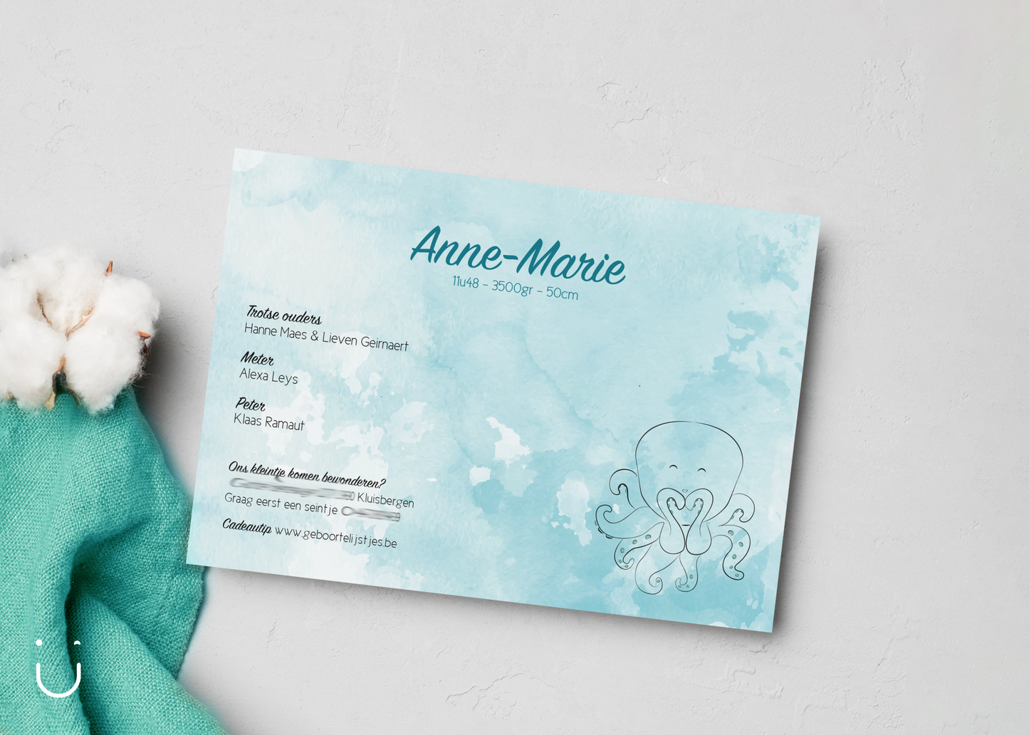 Under the sea - Deugeniet - Geboortekaartjes