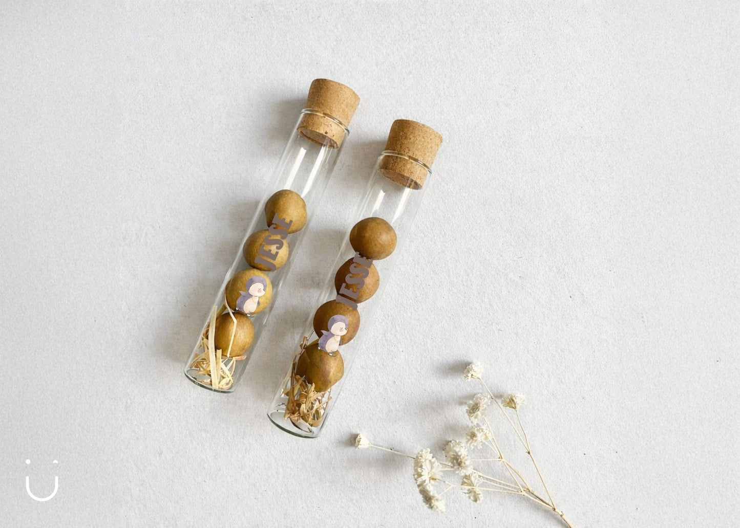 10x Buisje met bloembommetjes - Doopsuiker - Deugeniet - 100% afgewerkt