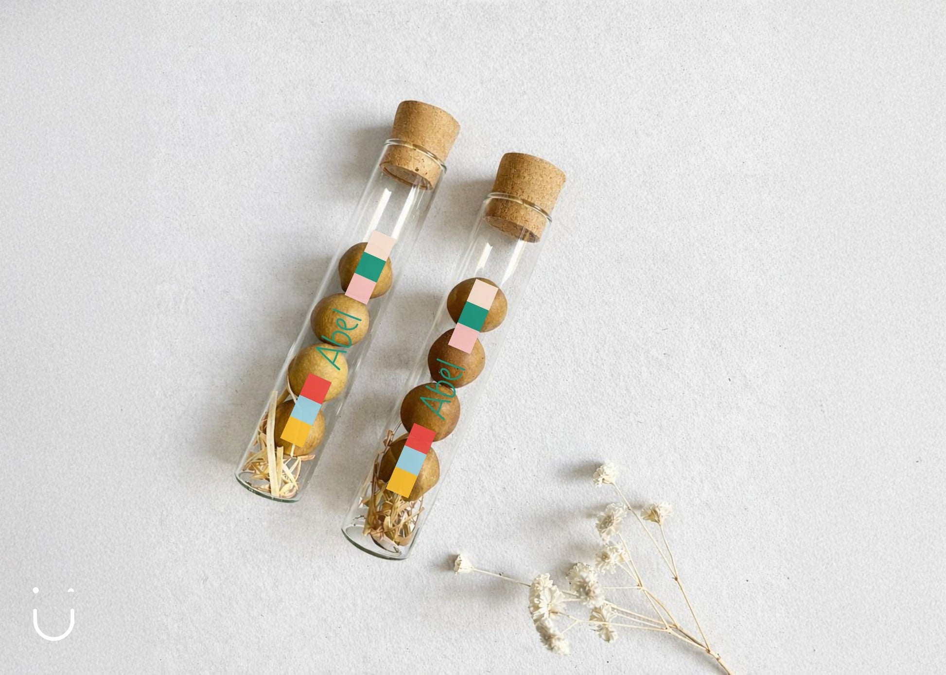 10x Buisje met bloembommetjes - Doopsuiker - Deugeniet - 100% afgewerkt