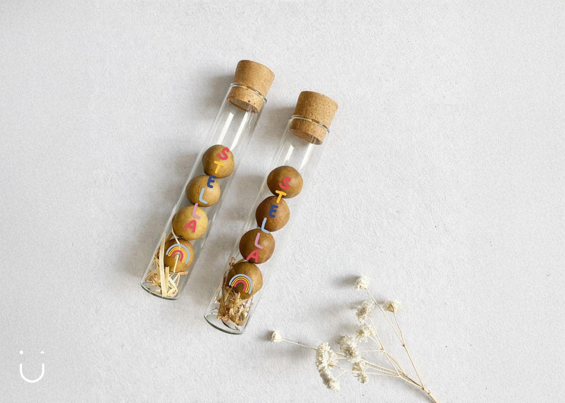 10x Buisje met bloembommetjes - Doopsuiker - Deugeniet - 100% afgewerkt