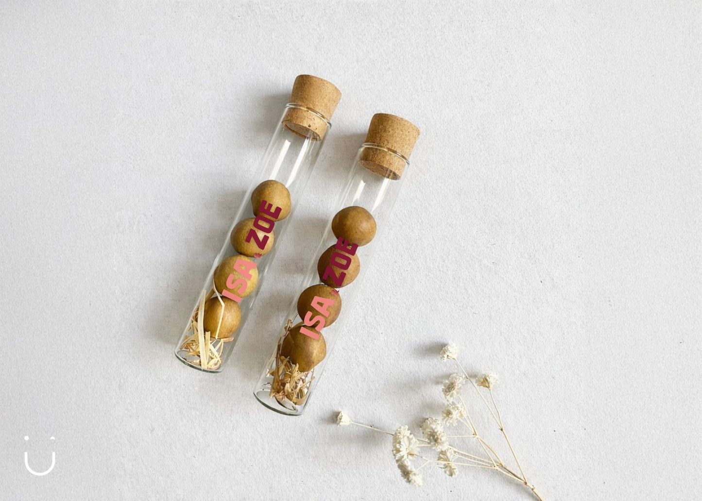 10x Buisje met bloembommetjes - Doopsuiker - Deugeniet - 100% afgewerkt