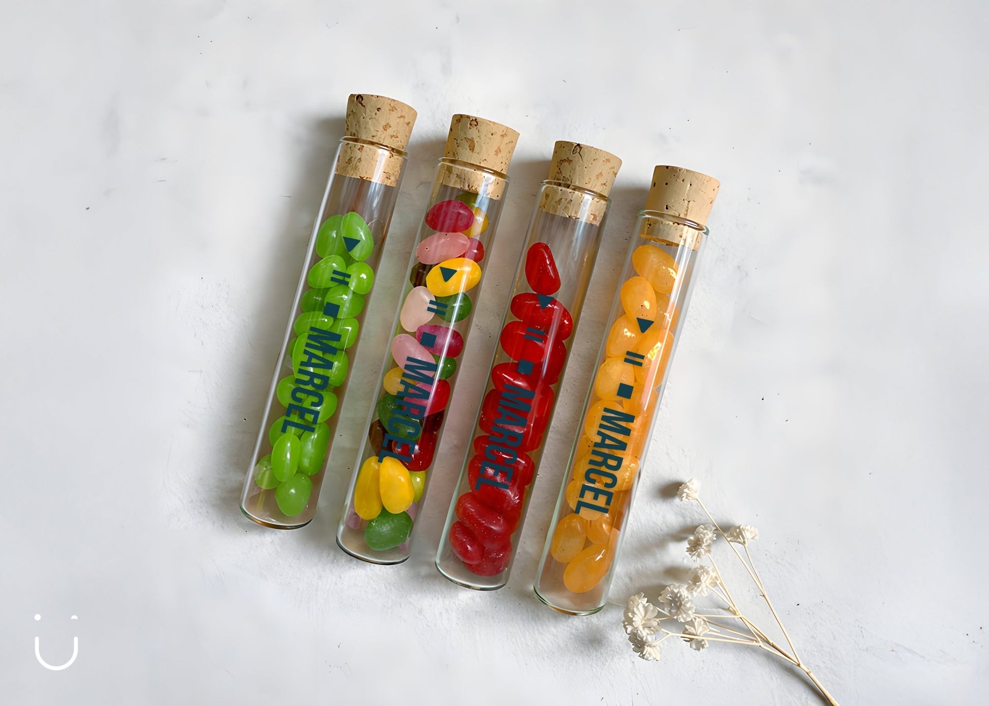 10x Buisje met jellybeans - Doopsuiker - Deugeniet - 100% afgewerkt