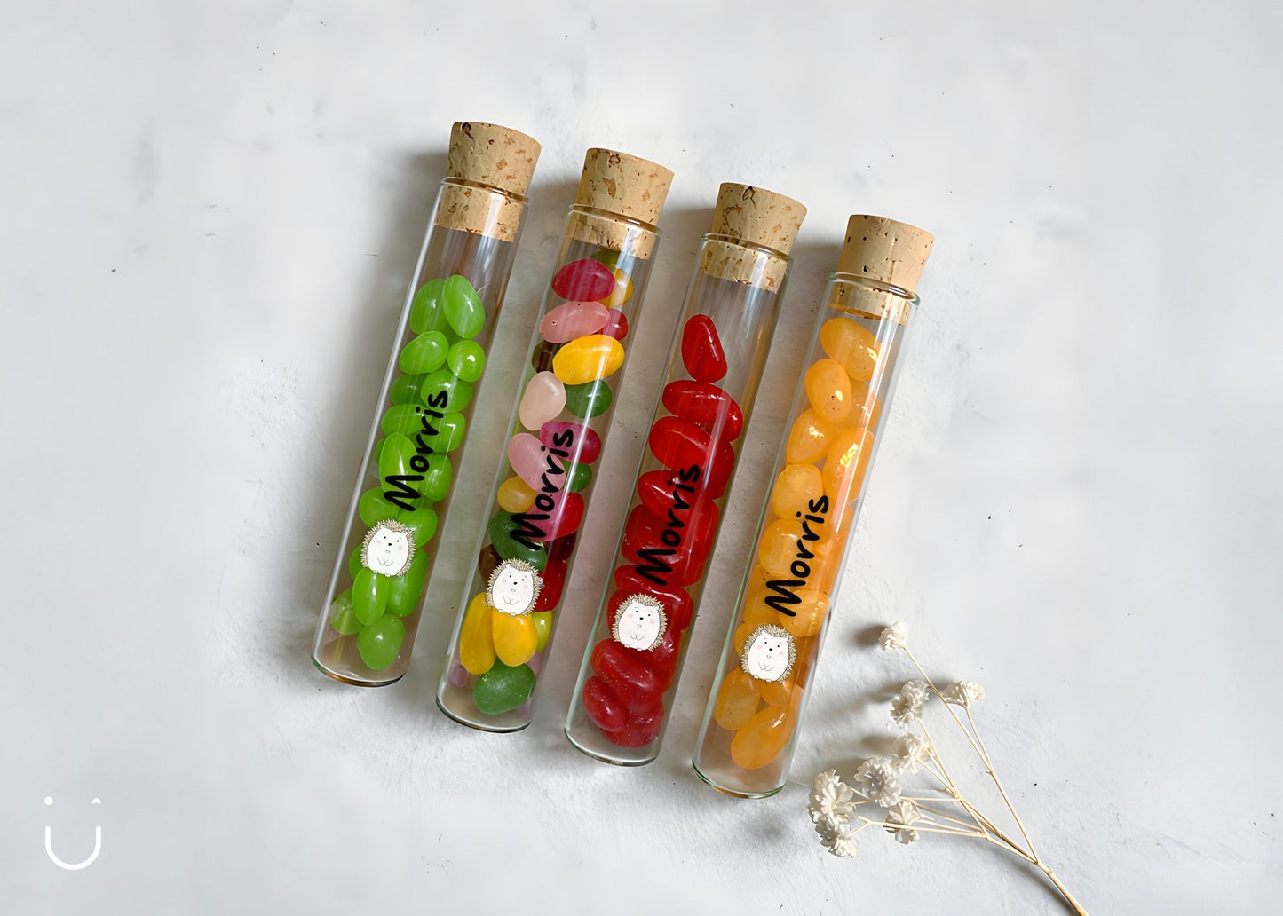 10x Buisje met jellybeans - Doopsuiker - Deugeniet - 100% afgewerkt