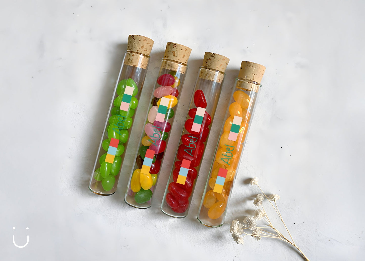 10x Buisje met jellybeans - Doopsuiker - Deugeniet - 100% afgewerkt