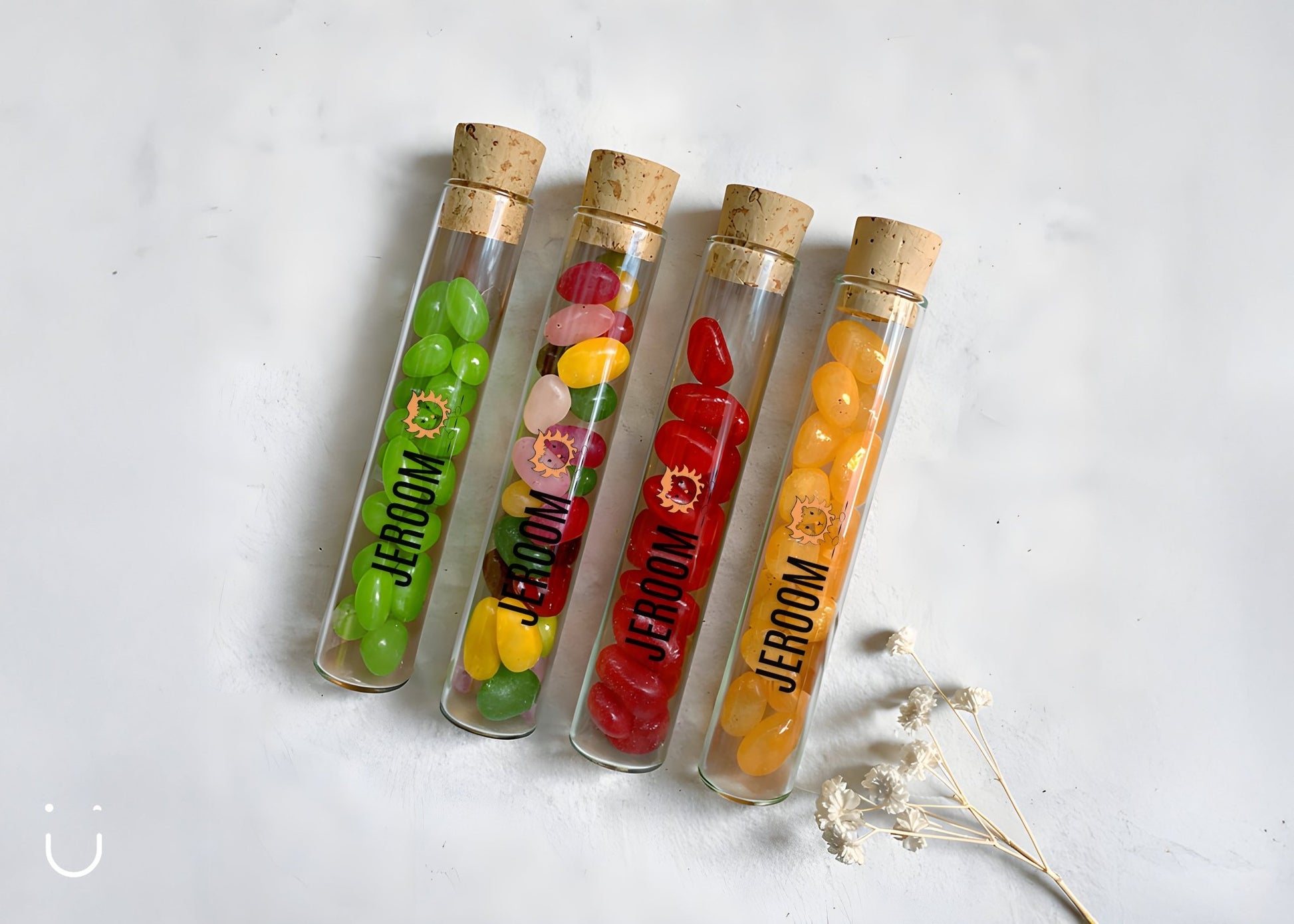 10x Buisje met jellybeans - Doopsuiker - Deugeniet - 100% afgewerkt