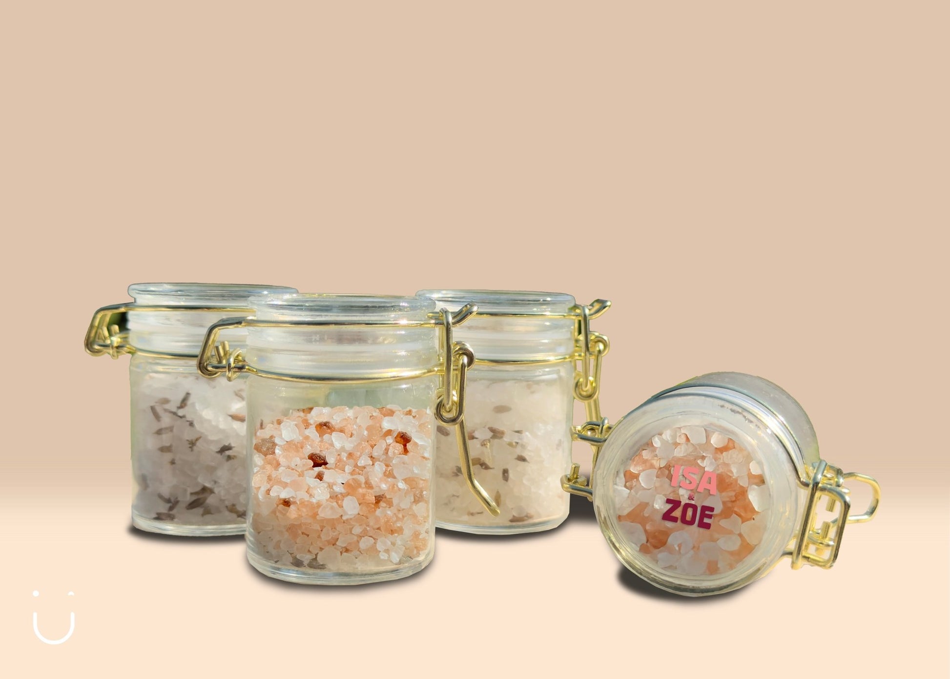 10x Glazen potje met badzout - Deugeniet - Doopsuiker diy