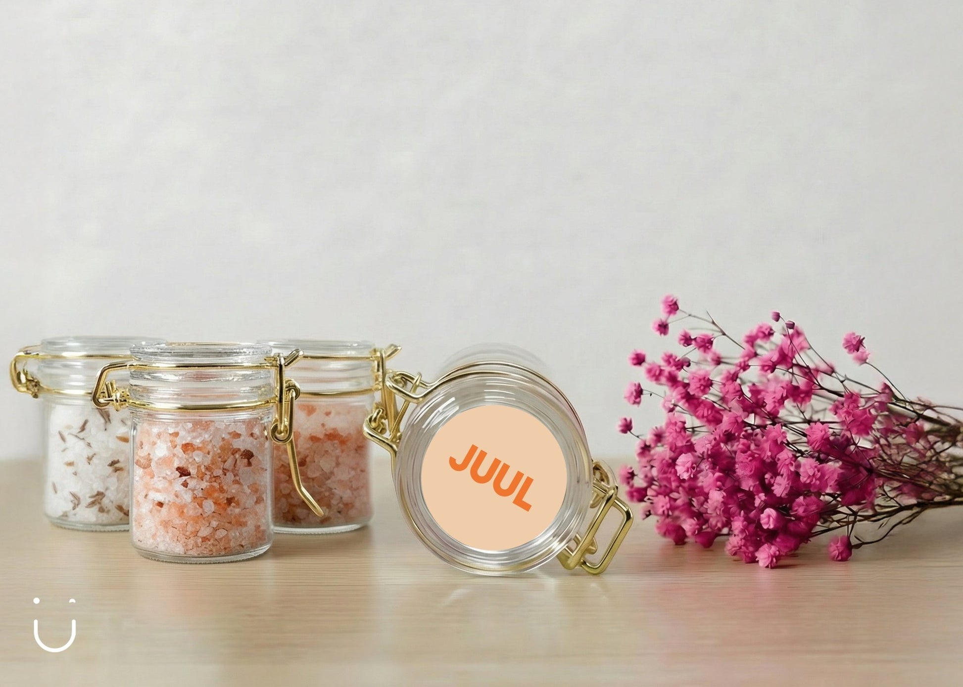 10x Glazen potje met badzout - Doopsuiker - Deugeniet - 100% afgewerkt