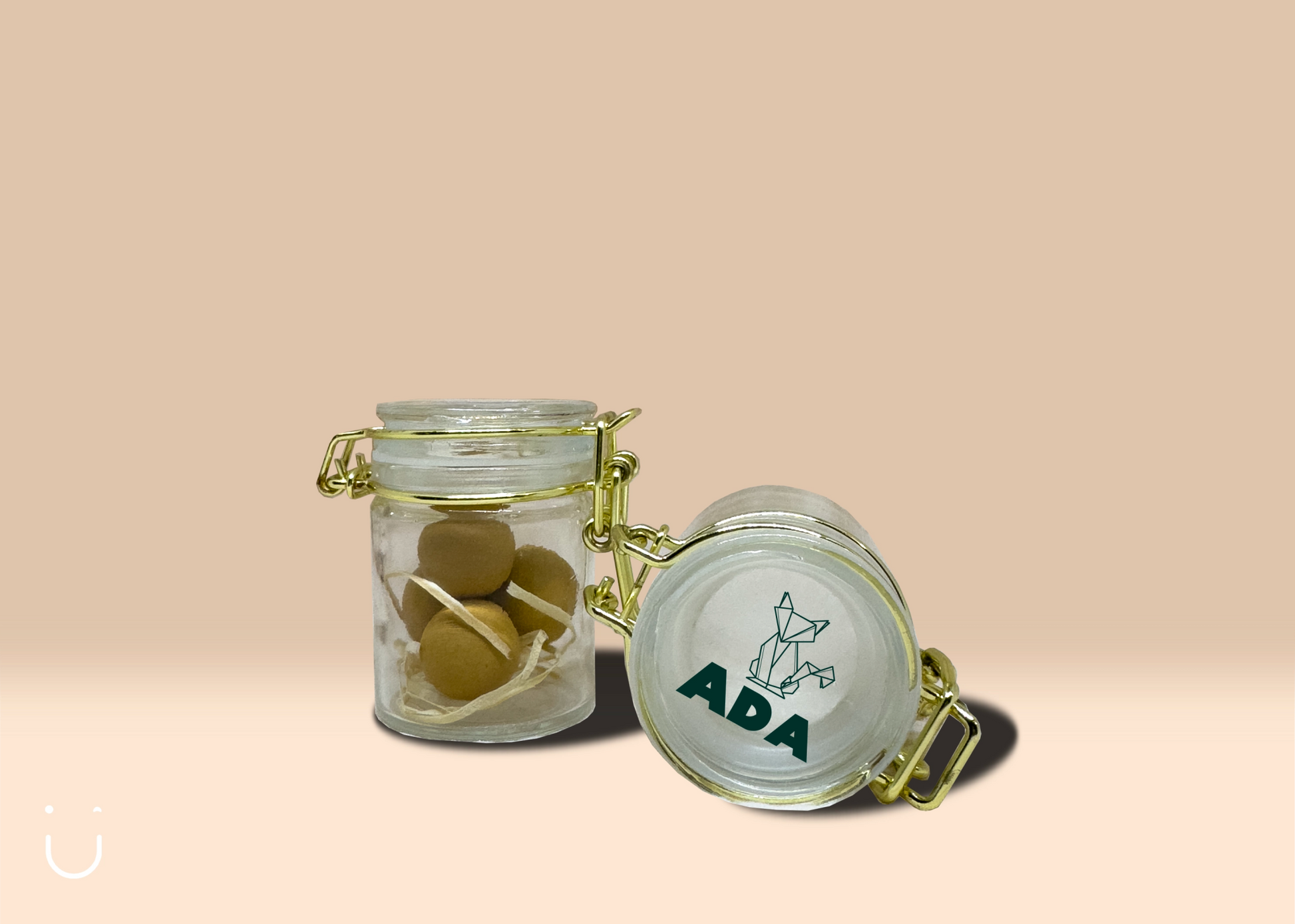 10x Glazen potje met bloembommetjes - Deugeniet - Doopsuiker diy