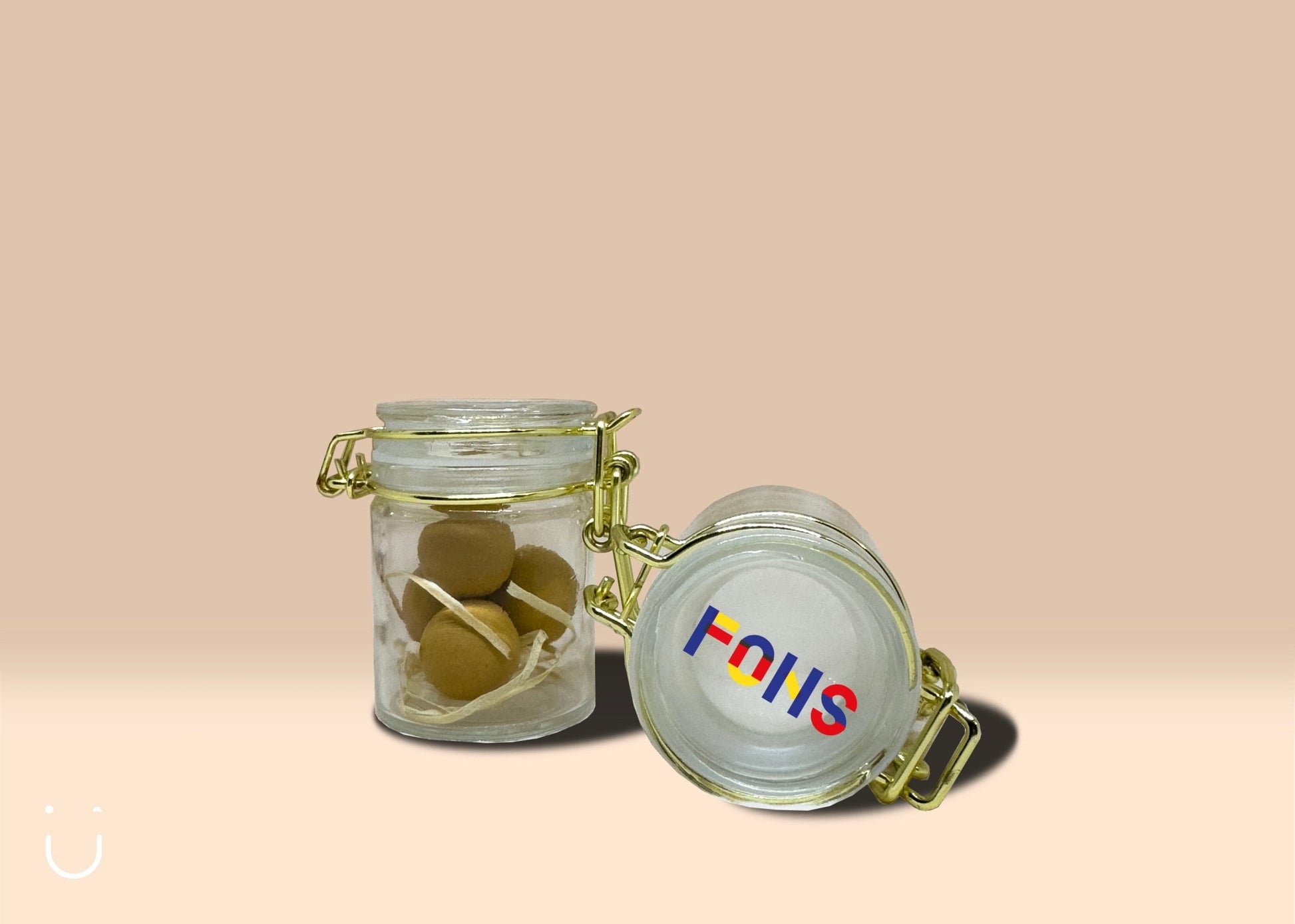 10x Glazen potje met bloembommetjes - Deugeniet - Doopsuiker diy