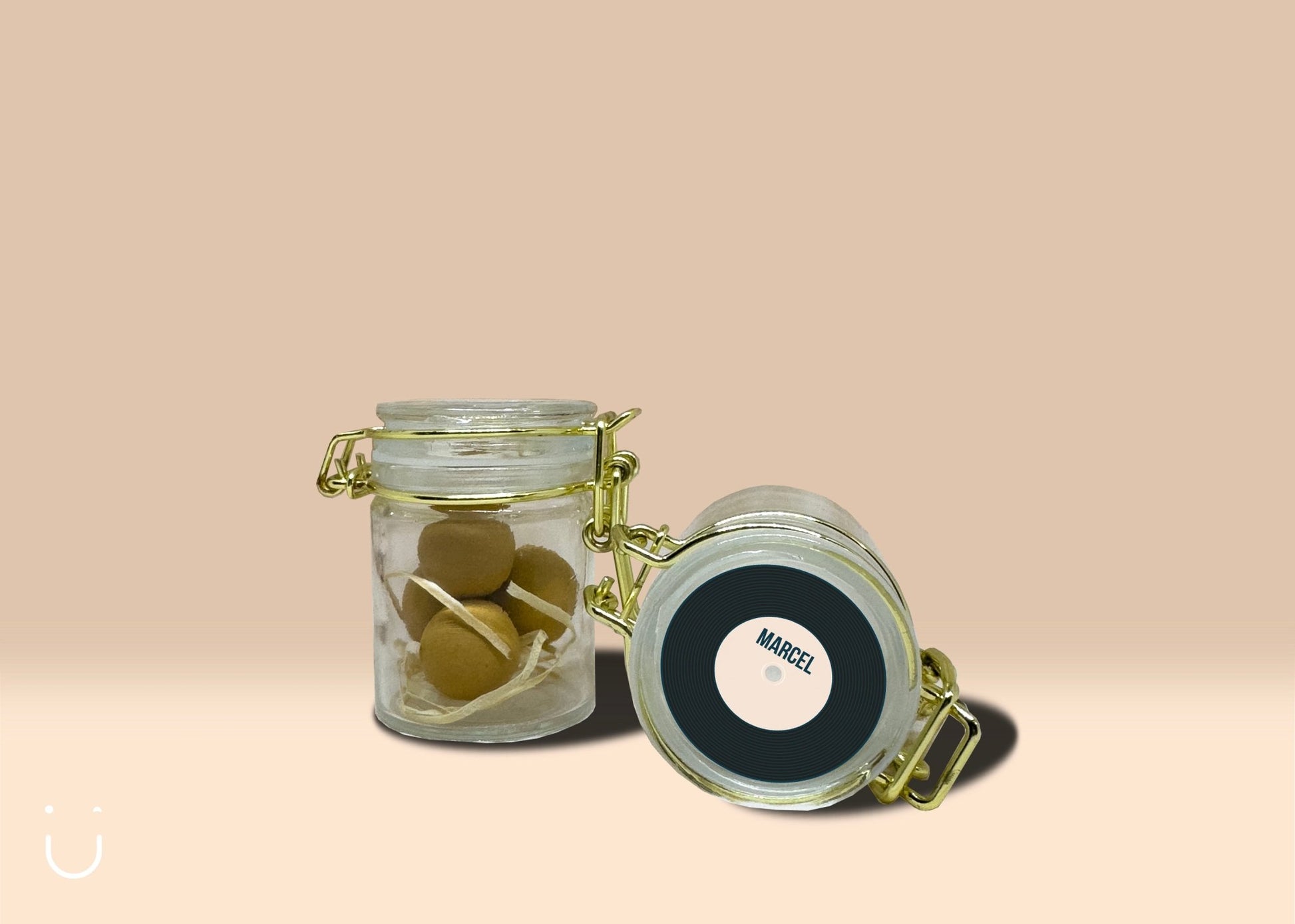 10x Glazen potje met bloembommetjes - Deugeniet - Doopsuiker diy