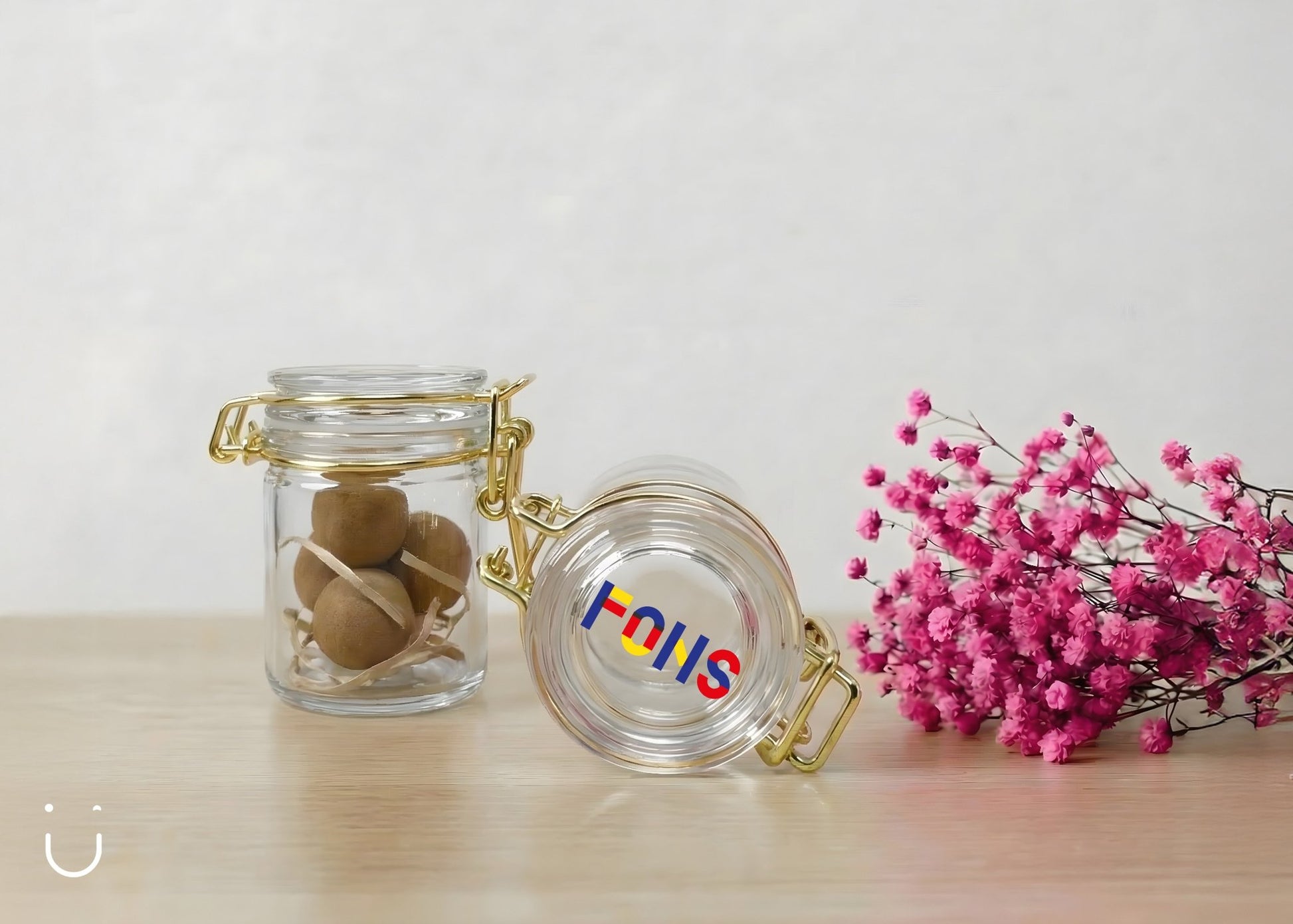 10x Glazen potje met bloembommetjes - Doopsuiker - Deugeniet - 100% afgewerkt