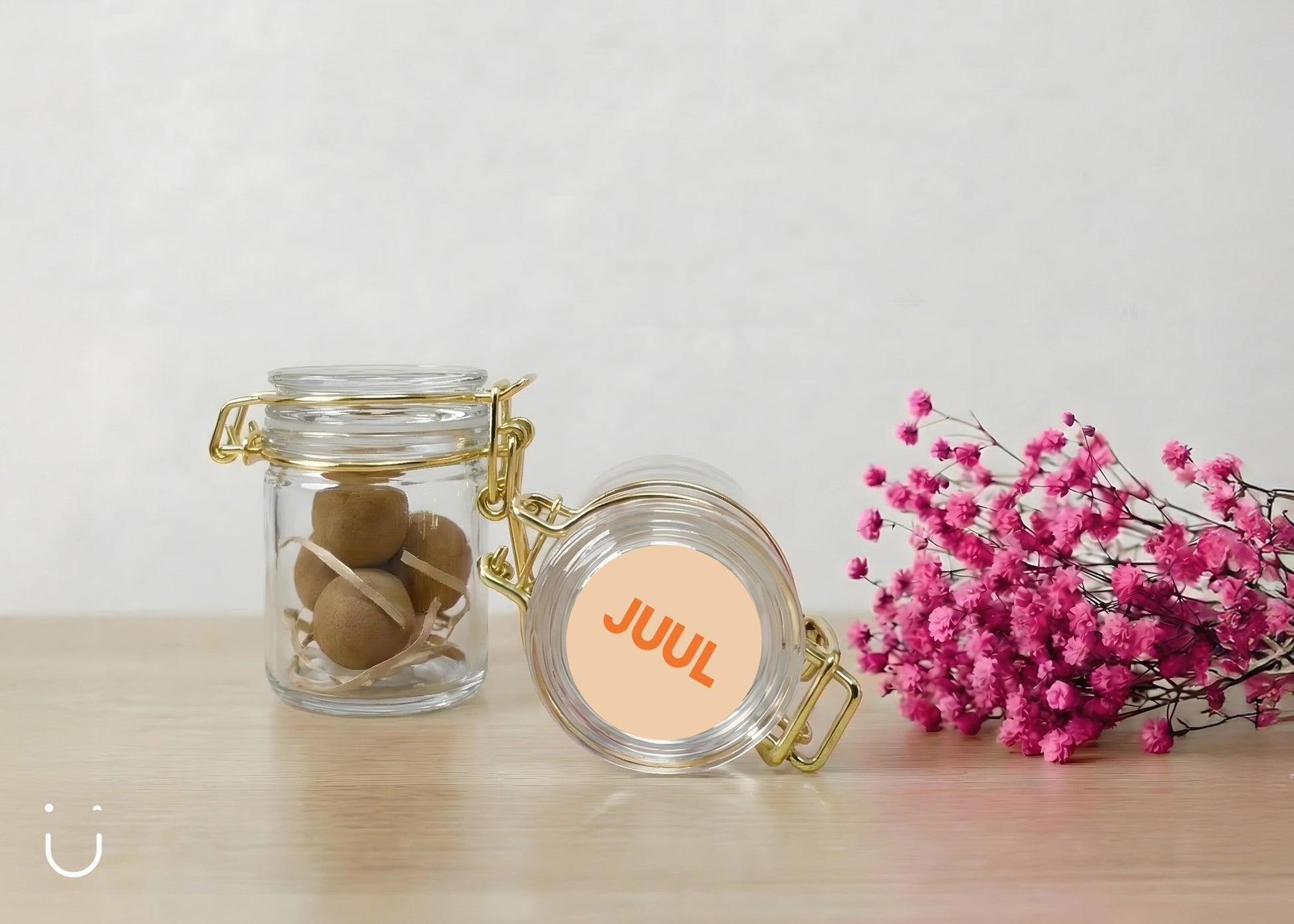 10x Glazen potje met bloembommetjes - Doopsuiker - Deugeniet - 100% afgewerkt