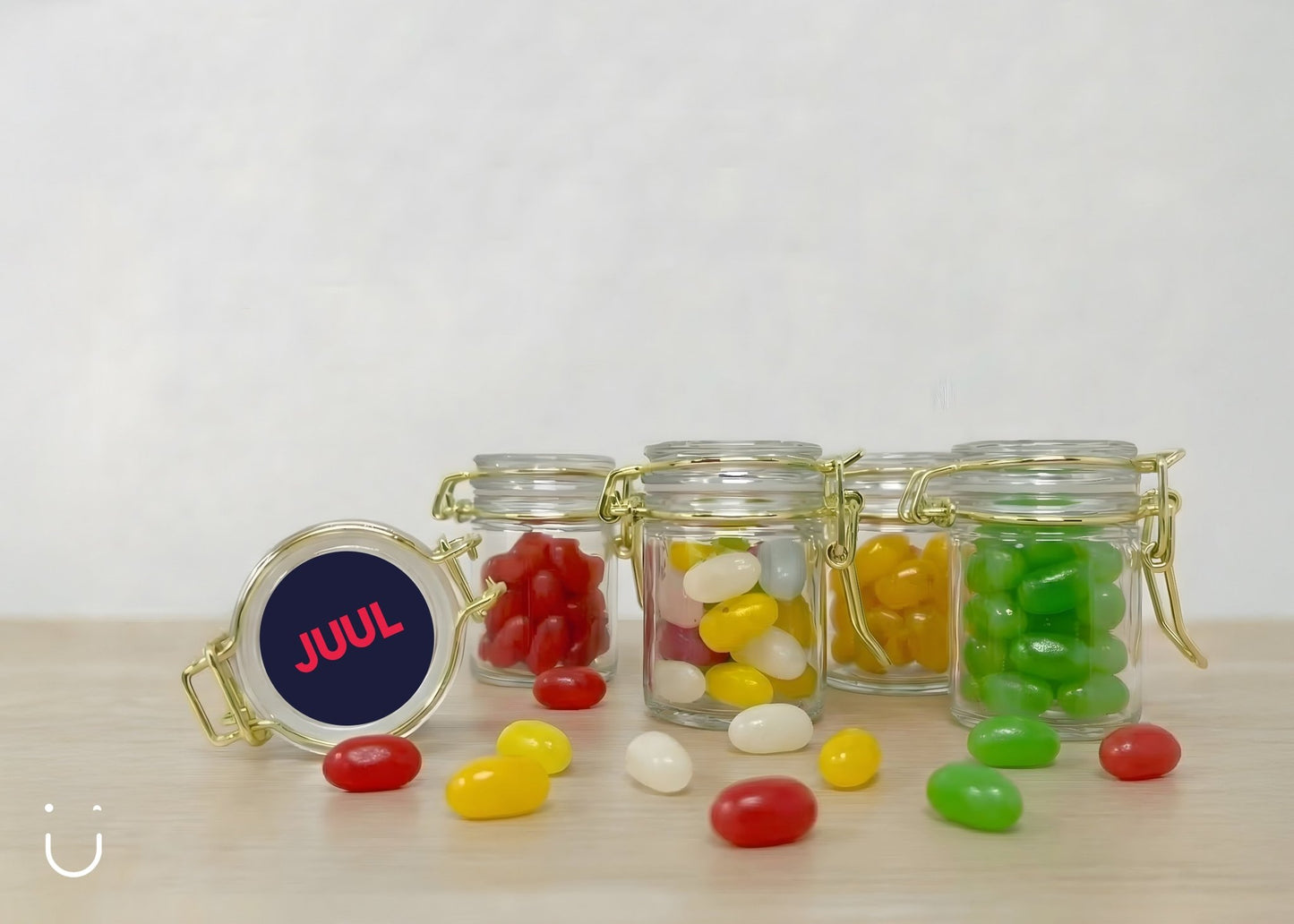 10x Glazen potje met jellybeans - Doopsuiker - Deugeniet - 100% afgewerkt