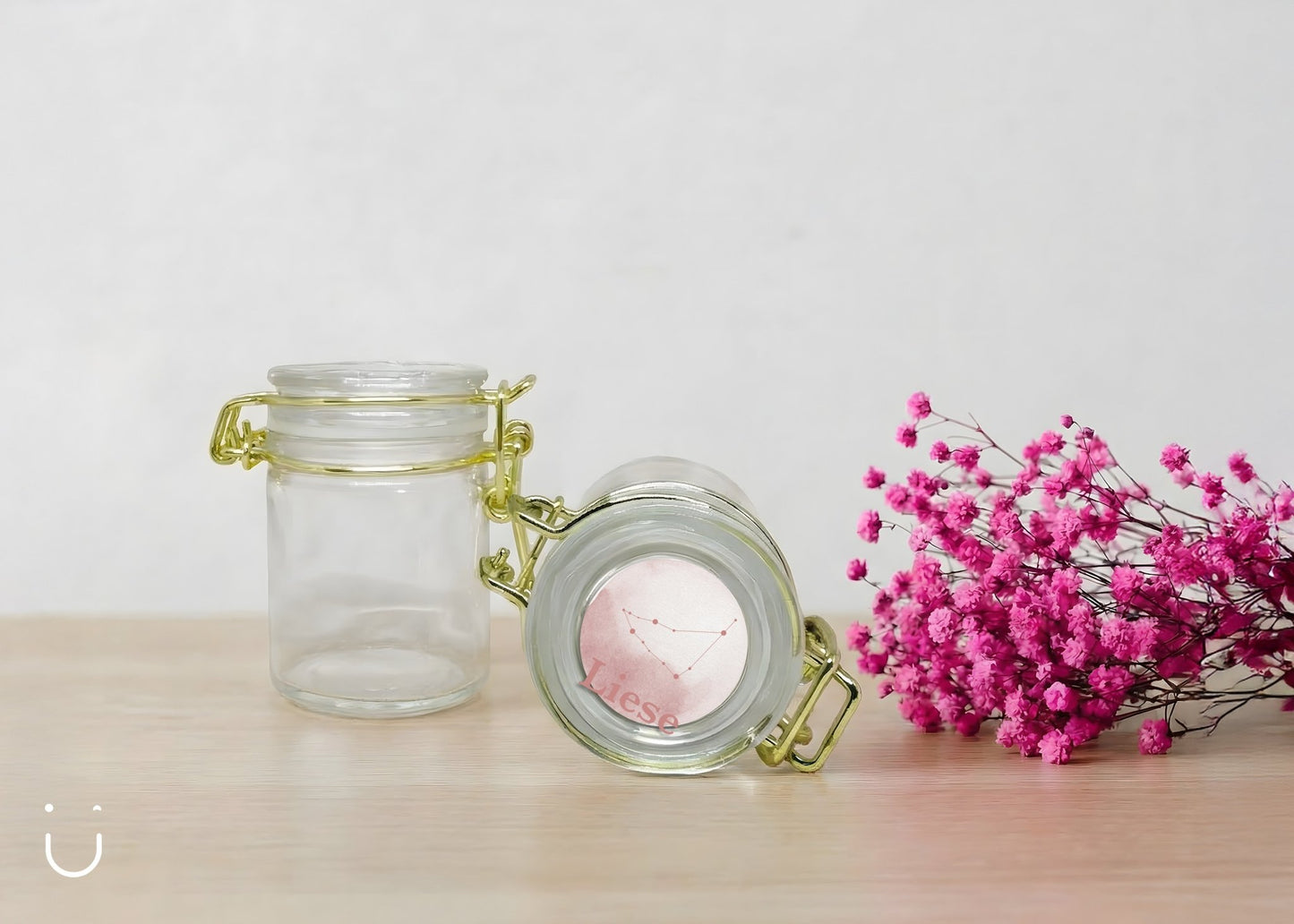 10x Glazen potje met naam - Doopsuiker - Deugeniet - Doopsuiker diy
