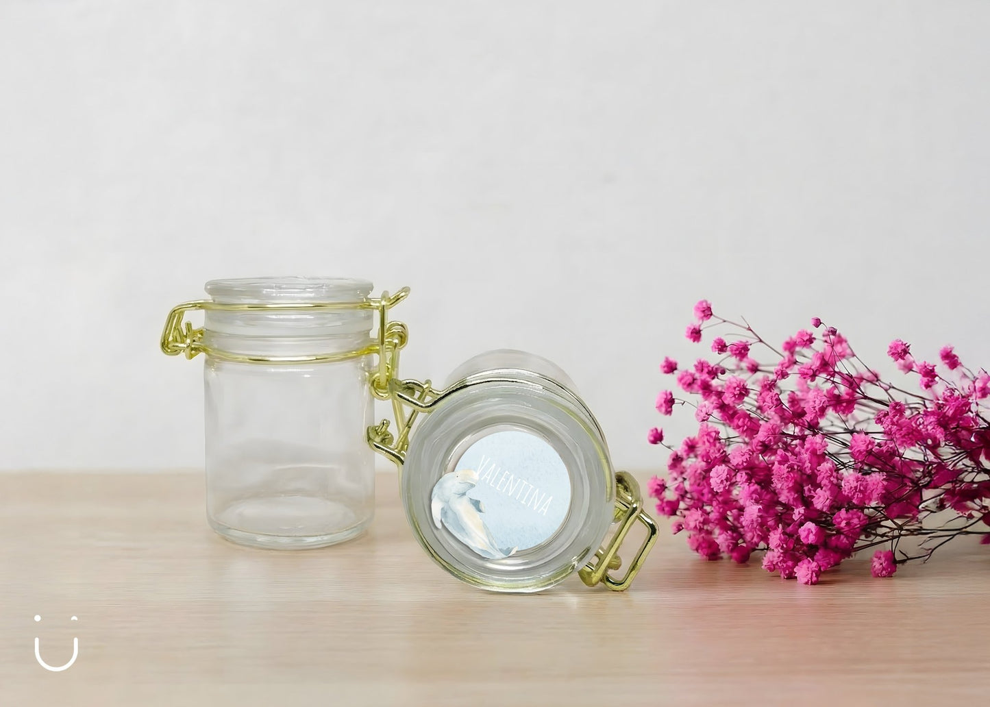 10x Glazen potje met naam - Doopsuiker - Deugeniet - Doopsuiker diy
