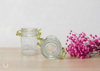 10x Glazen potje met naam - Doopsuiker - Deugeniet - Doopsuiker diy