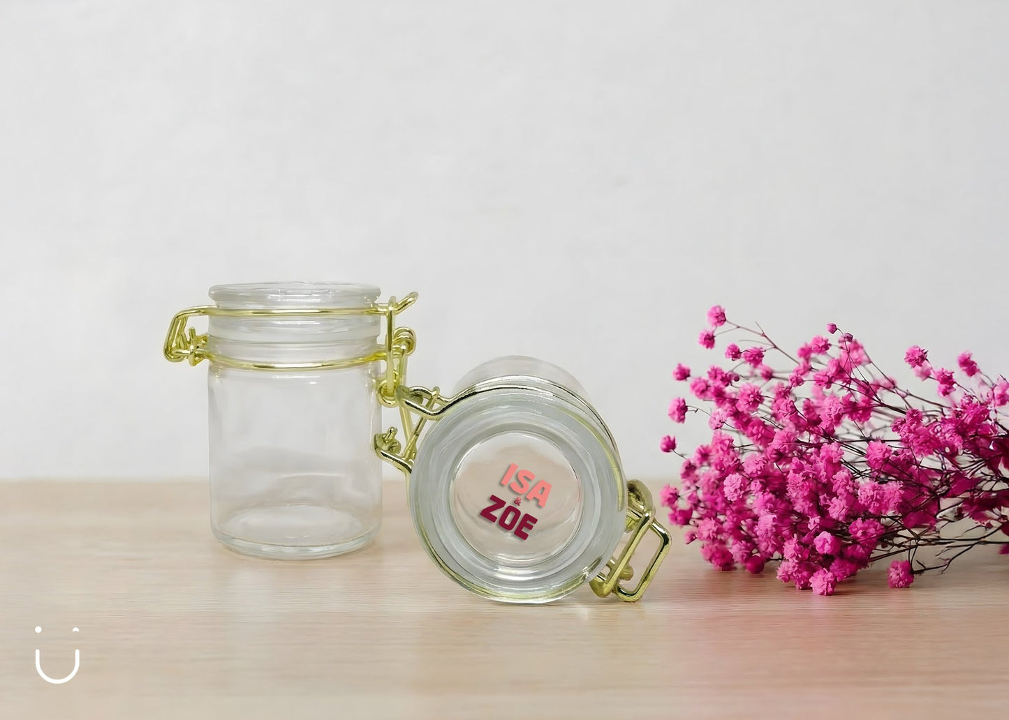 10x Glazen potje met naam - Doopsuiker - Deugeniet - Doopsuiker diy