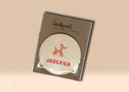 10x Houten magneetje - Deugeniet - Communiebedankjes