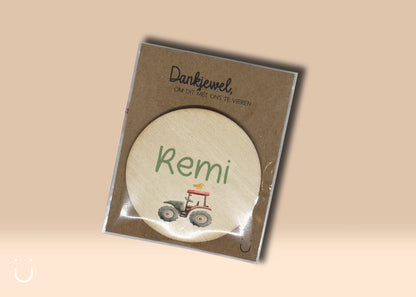 10x Houten magneetje - Deugeniet - Communiebedankjes