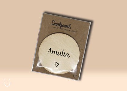 10x Houten magneetje - Deugeniet - Communiebedankjes