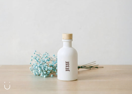 10x Luxe flesje met houten dop - Doopsuiker - Deugeniet - Doopsuiker diy