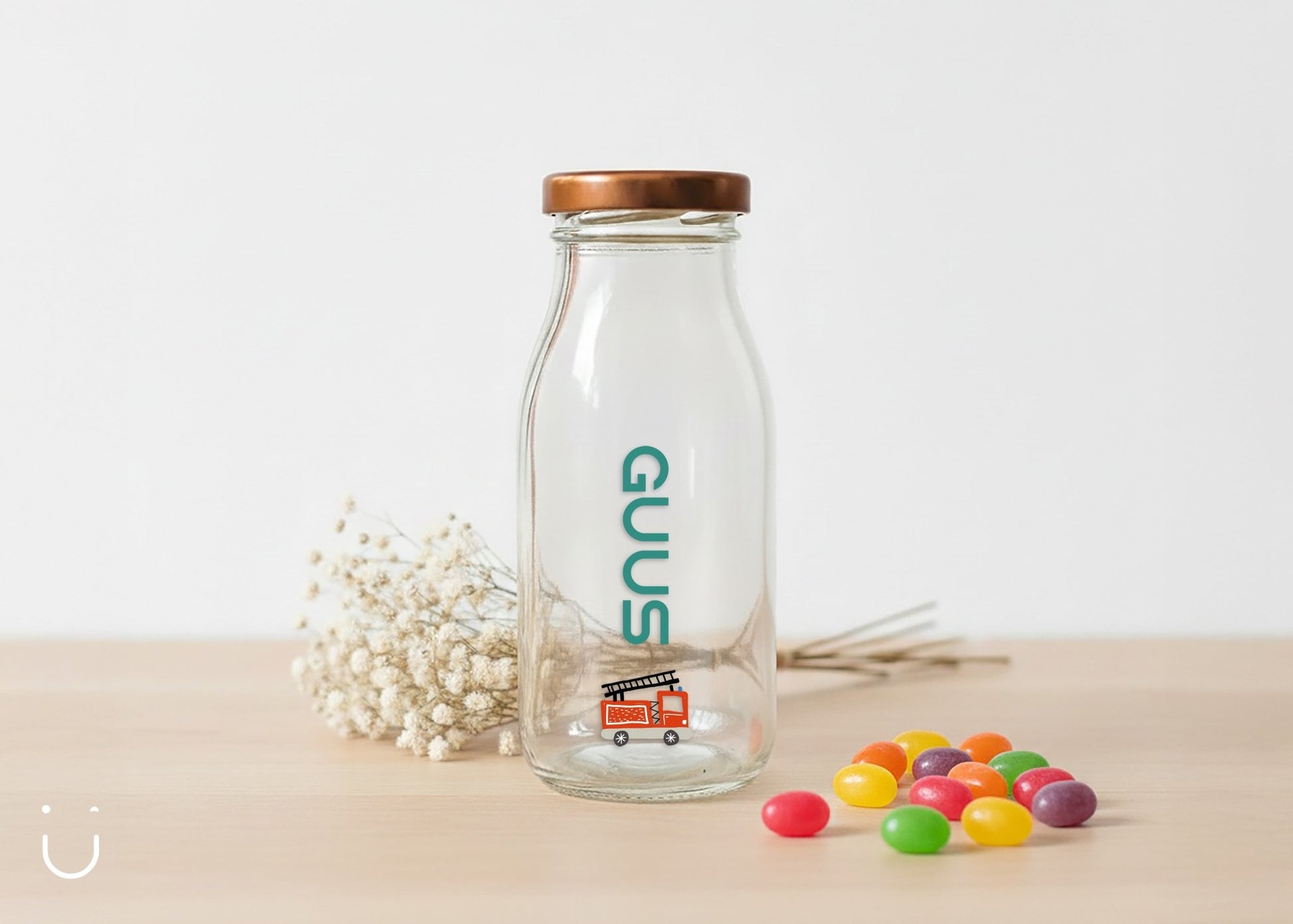 10x Melkflesje met naam - Doopsuiker - Deugeniet - Doopsuiker diy