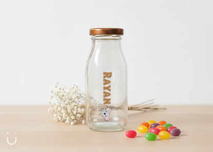 10x Melkflesje met naam - Doopsuiker - Deugeniet - Doopsuiker diy