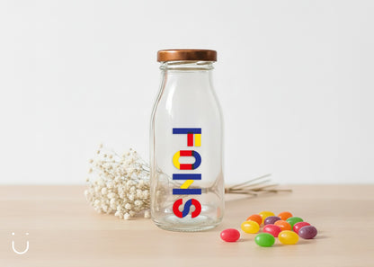 10x Melkflesje met naam - Doopsuiker - Deugeniet - Doopsuiker diy