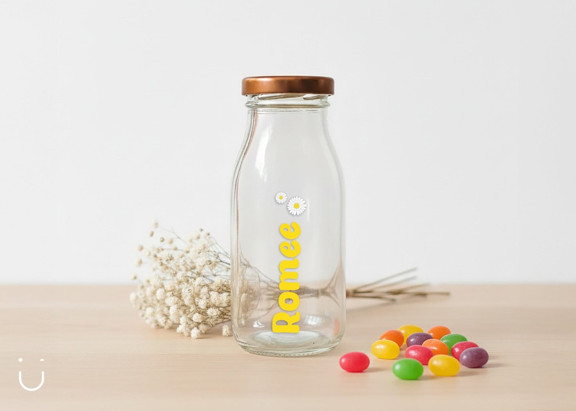 10x Melkflesje met naam - Doopsuiker - Deugeniet - Doopsuiker diy