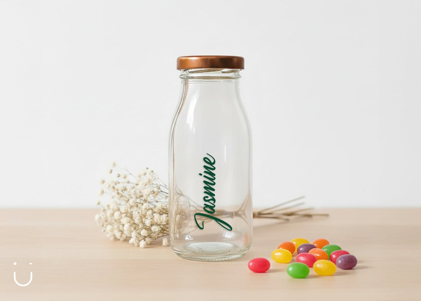 10x Melkflesje met naam - Doopsuiker - Deugeniet - Doopsuiker diy