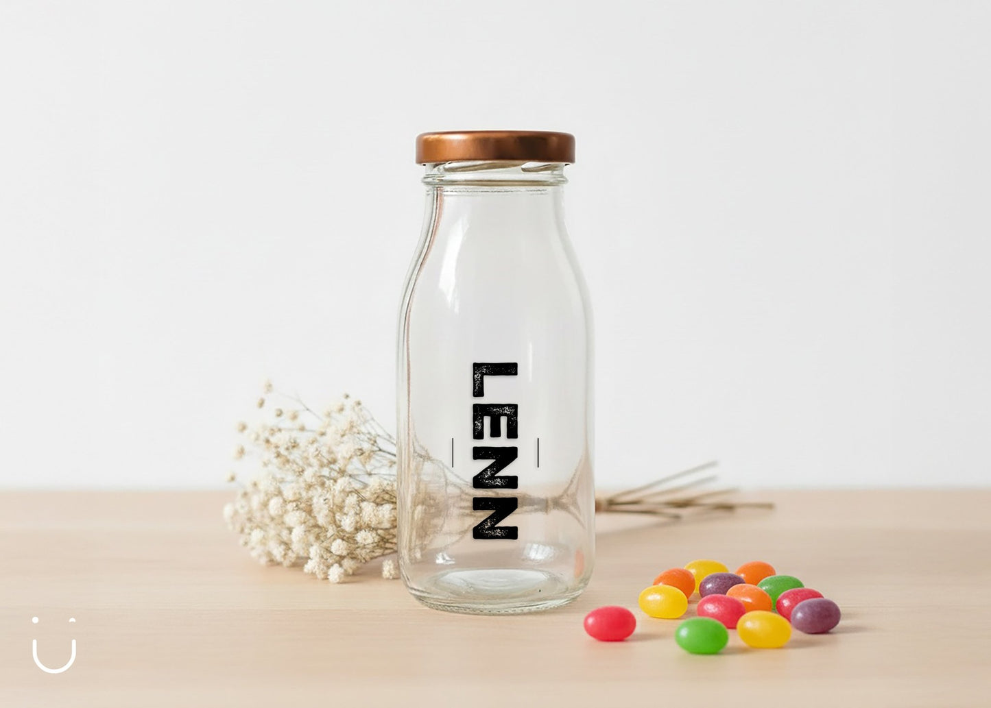 10x Melkflesje met naam - Doopsuiker - Deugeniet - Doopsuiker diy