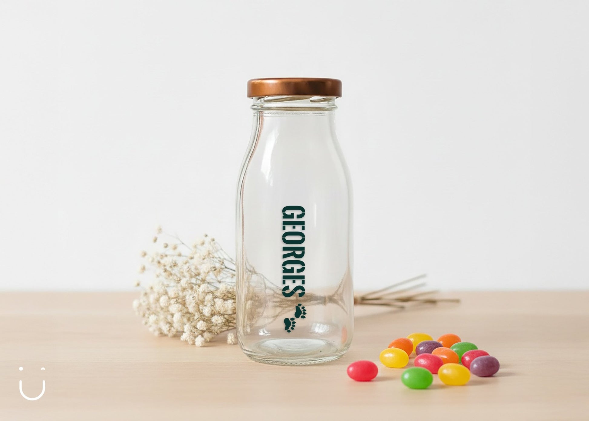 10x Melkflesje met naam - Doopsuiker - Deugeniet - Doopsuiker diy