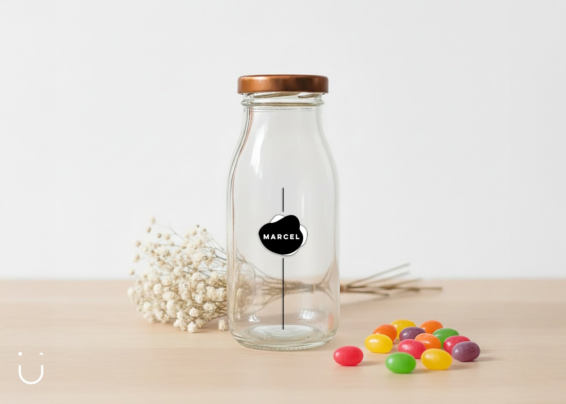 10x Melkflesje met naam - Doopsuiker - Deugeniet - Doopsuiker diy