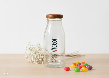 10x Melkflesje met naam - Doopsuiker - Deugeniet - Doopsuiker diy