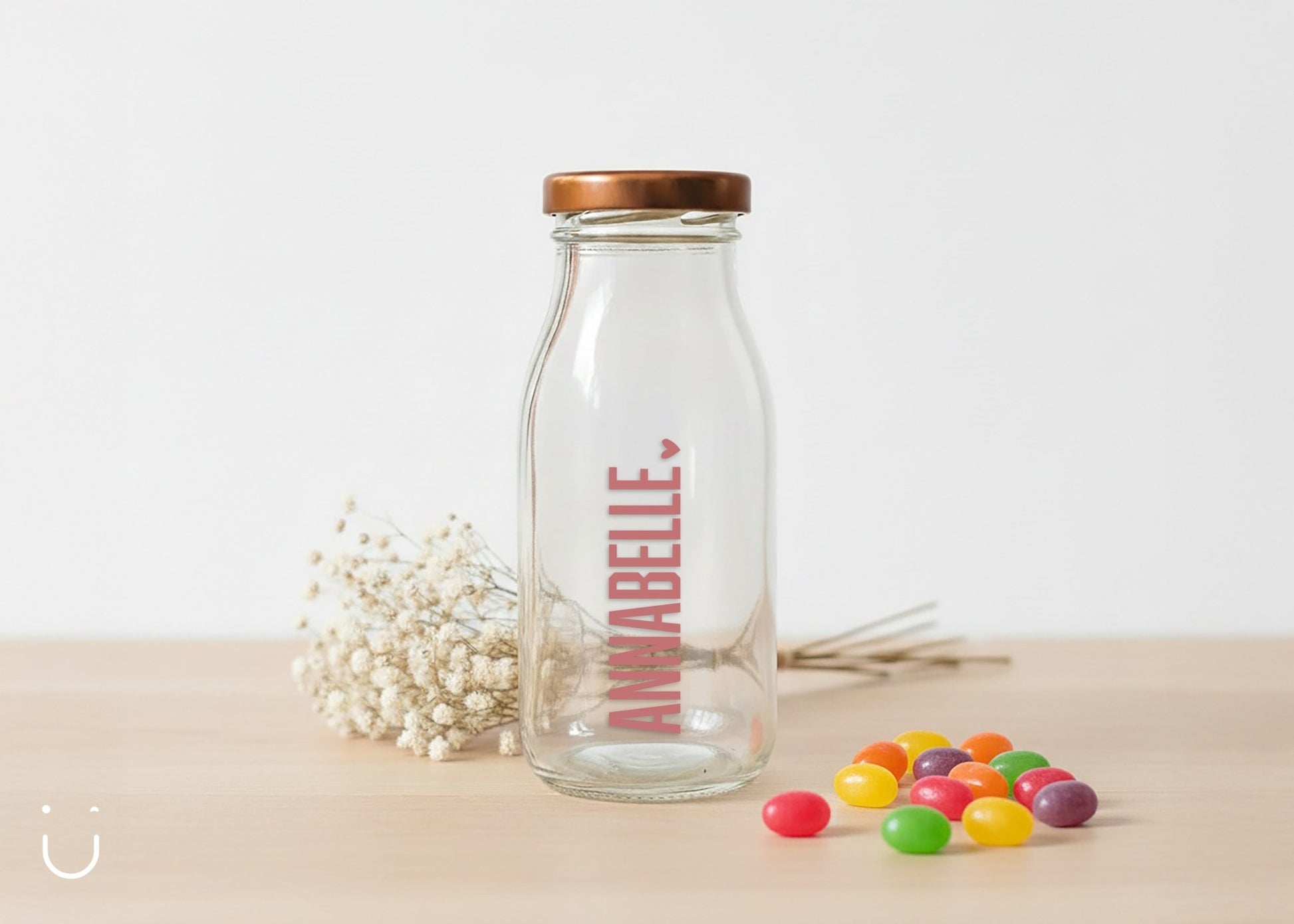 10x Melkflesje met naam - Doopsuiker - Deugeniet - Doopsuiker diy