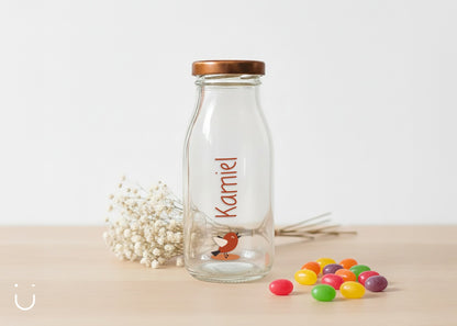 10x Melkflesje met naam - Doopsuiker - Deugeniet - Doopsuiker diy