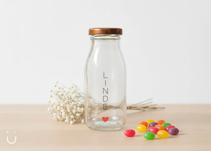 10x Melkflesje met naam - Doopsuiker - Deugeniet - Doopsuiker diy