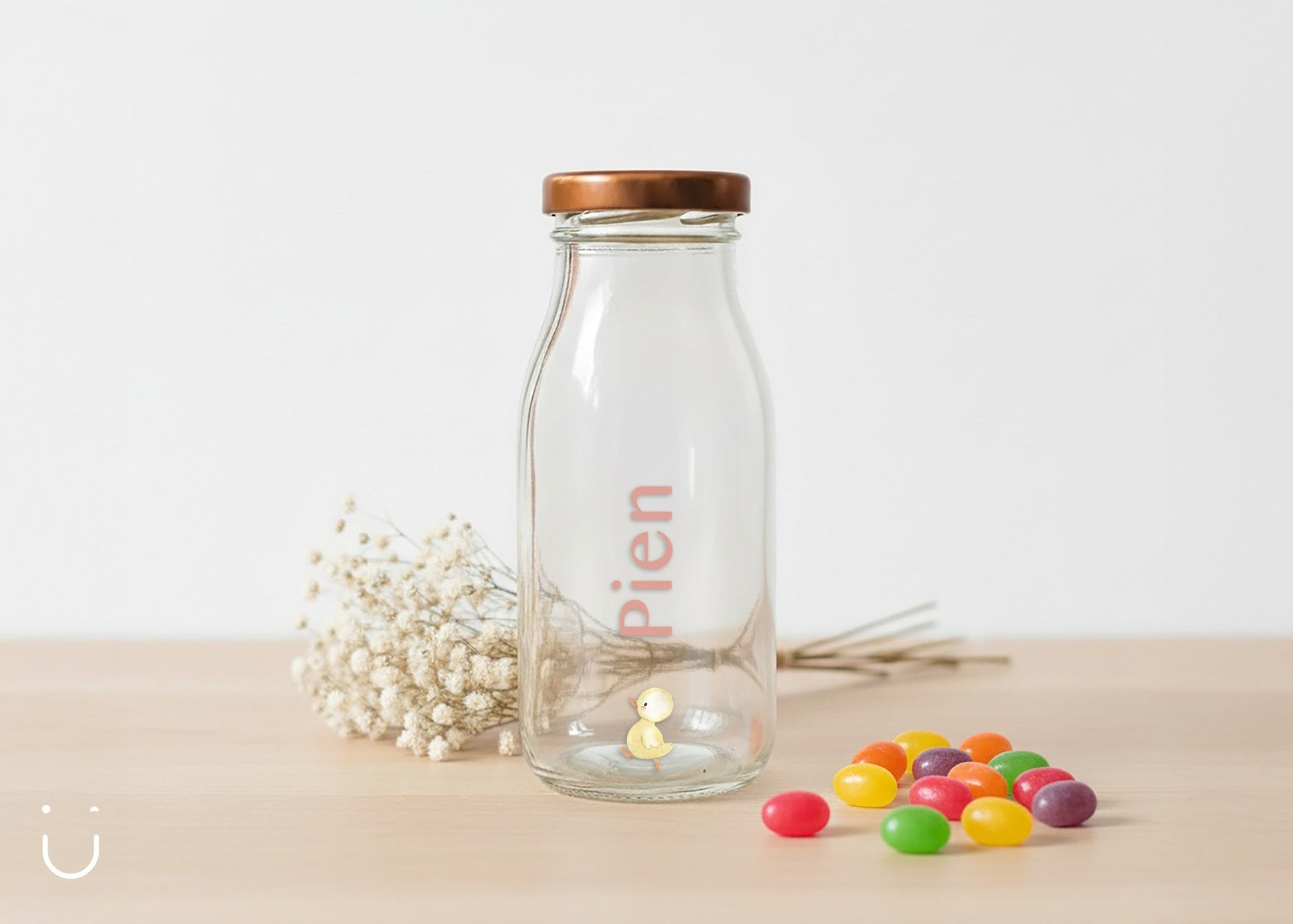 10x Melkflesje met naam - Doopsuiker - Deugeniet - Doopsuiker diy