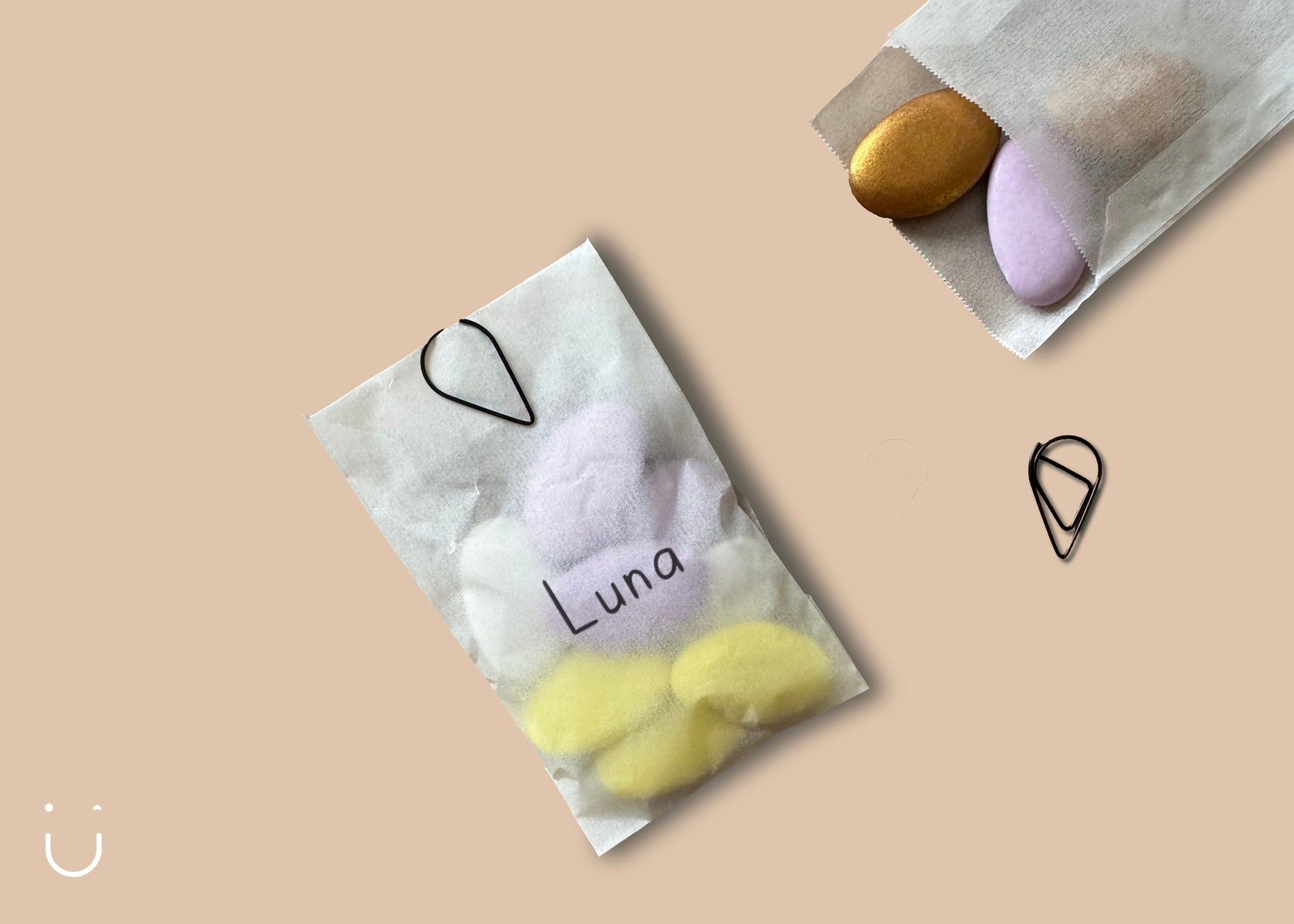 10x Pergamijn zakje met druppelclip - Doopsuiker - Deugeniet - Doopsuiker diy