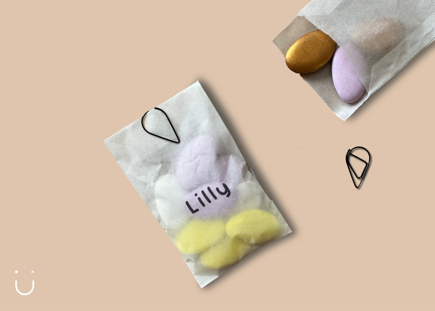 10x Pergamijn zakje met druppelclip - Doopsuiker - Deugeniet - Doopsuiker diy