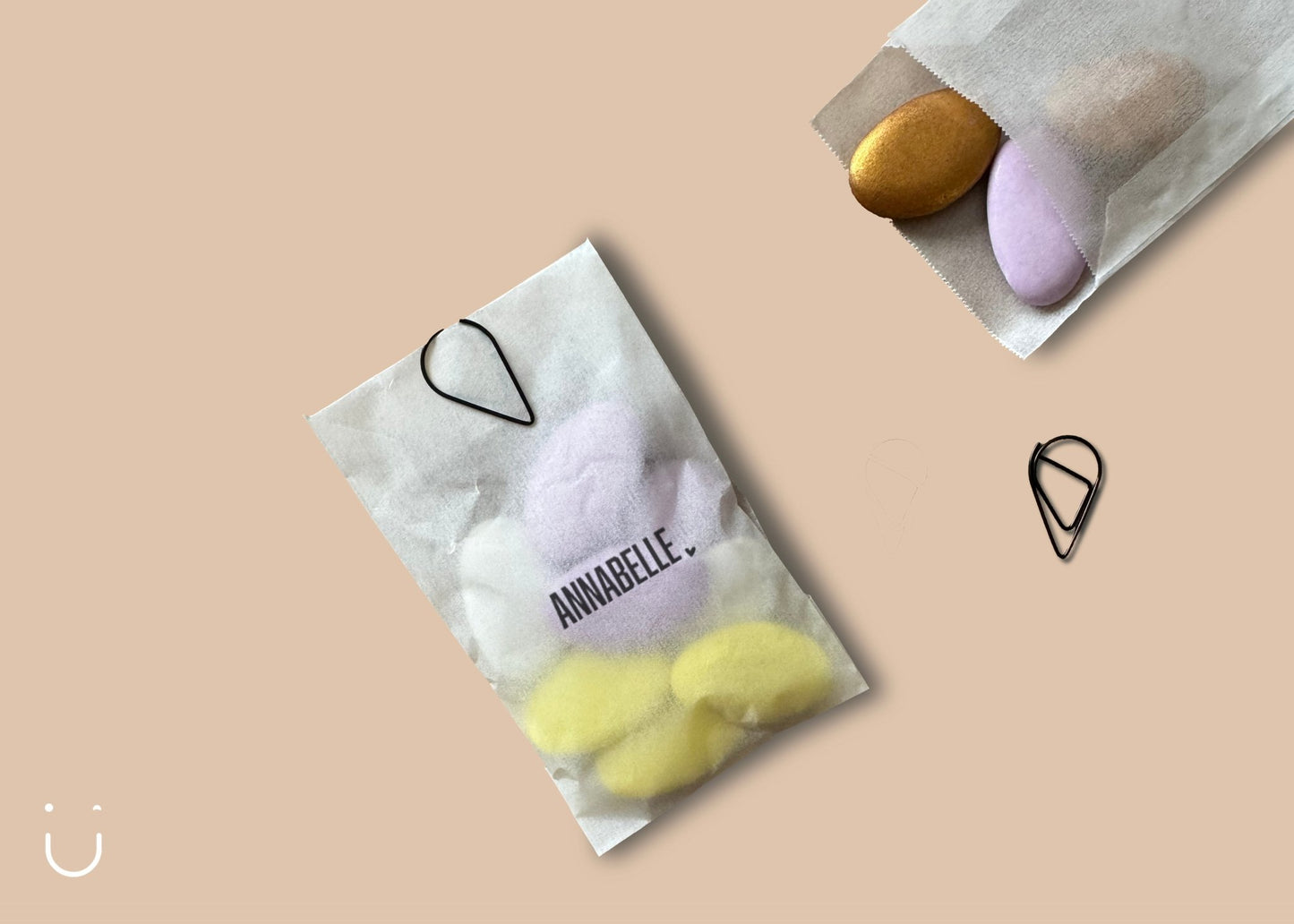 10x Pergamijn zakje met druppelclip - Doopsuiker - Deugeniet - Doopsuiker diy