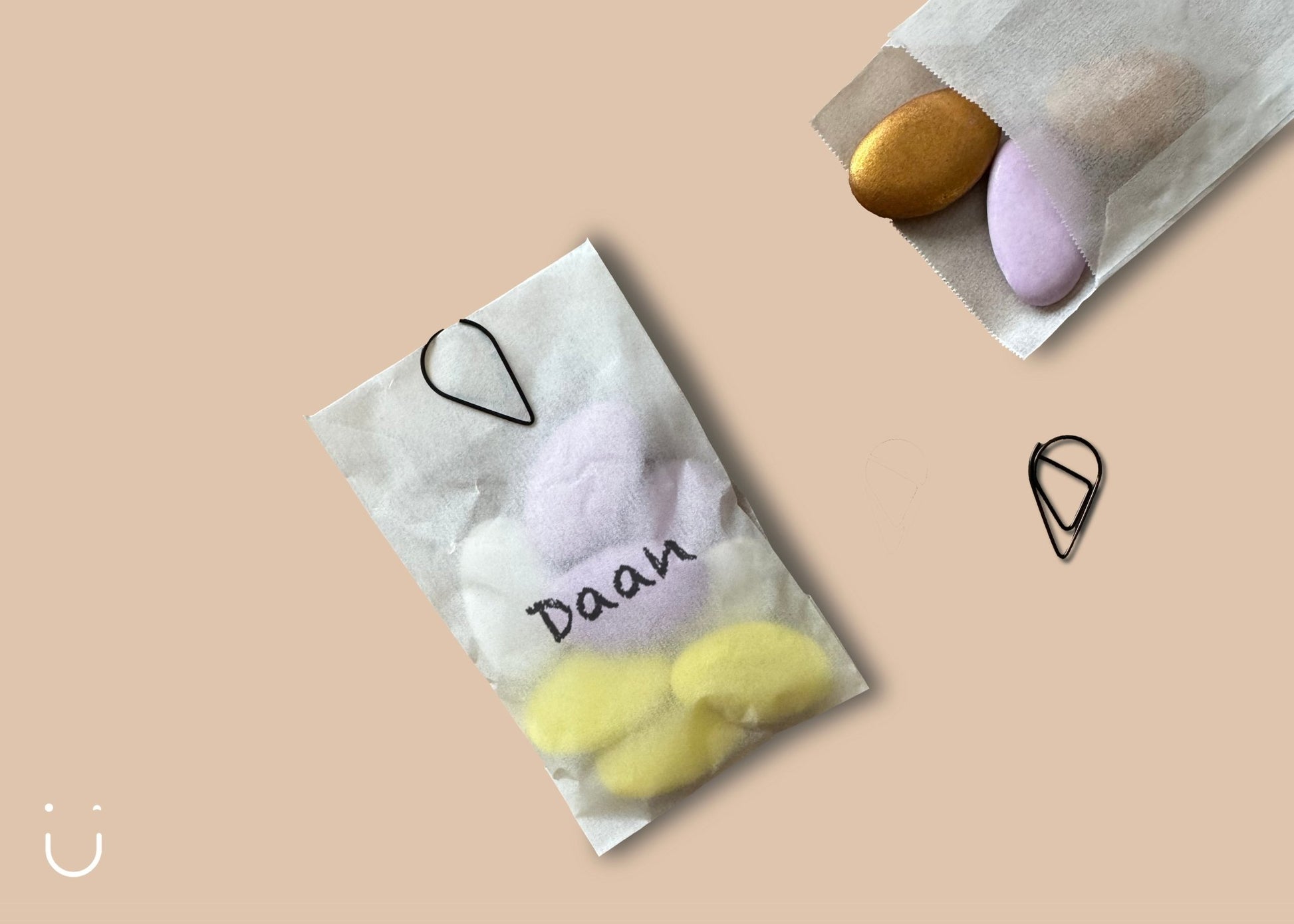 10x Pergamijn zakje met druppelclip - Doopsuiker - Deugeniet - Doopsuiker diy