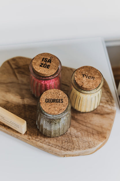 10x Ribbelpotje met naam - Doopsuiker - Deugeniet - Doopsuiker diy